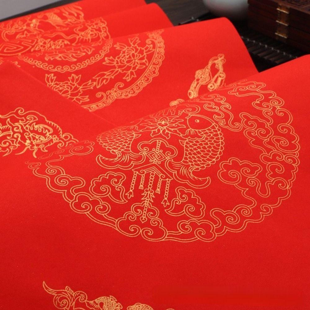 Dragon Good Luck Calligraphy Paper Home Decoration New Year Red Xuan Paper Chinese Rice Paper