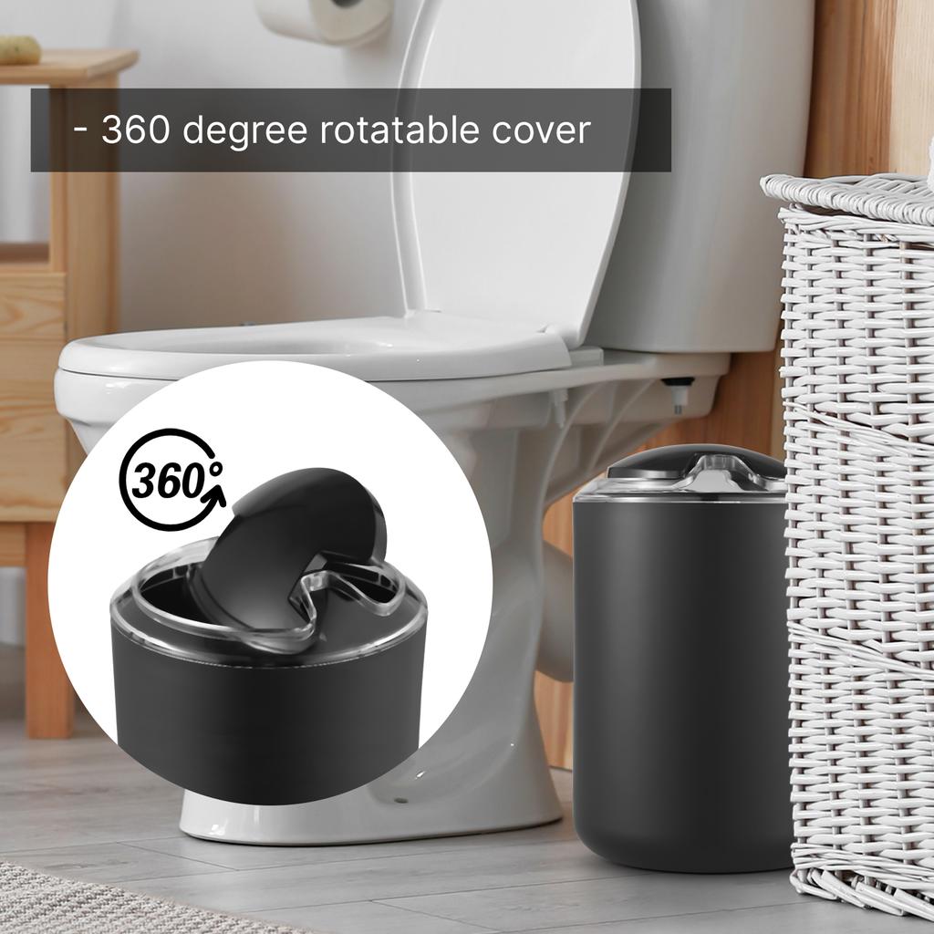 Sada koupelnových doplňků 9dílná černá koupelnová dekorace s držákem na zubní kartáčky Hrnek na zubní kartáček Mýdlo