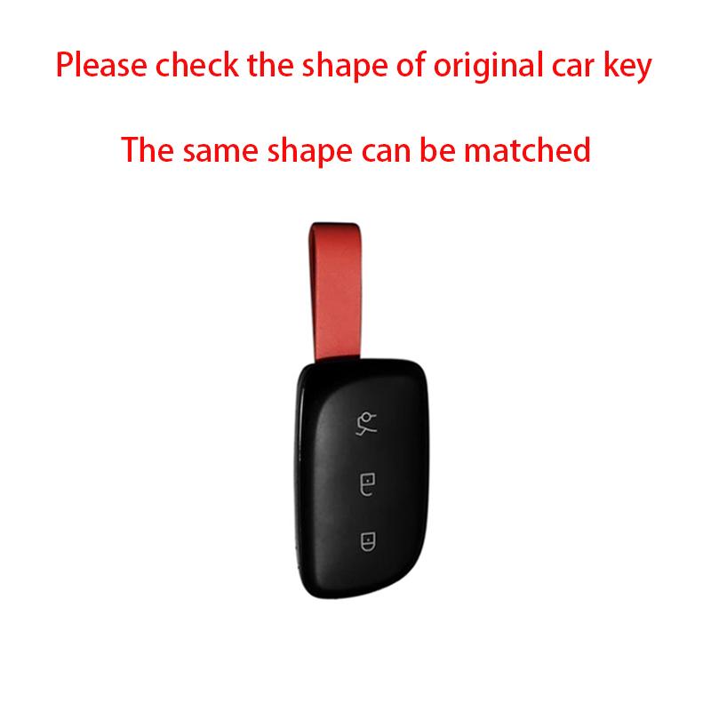 Interior Mouldings Car Alloy Leather Key Case Cover Fob Shell For Lynk&Co Z20 Z10 Lynk&Co 02 01Smart Remote Protector Keychain A