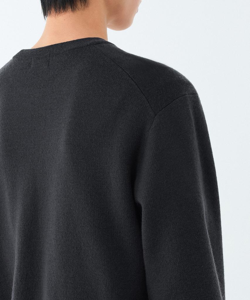 MUSINSA STANDARD Minimal Crew Neck Knit [Dark Gray]
