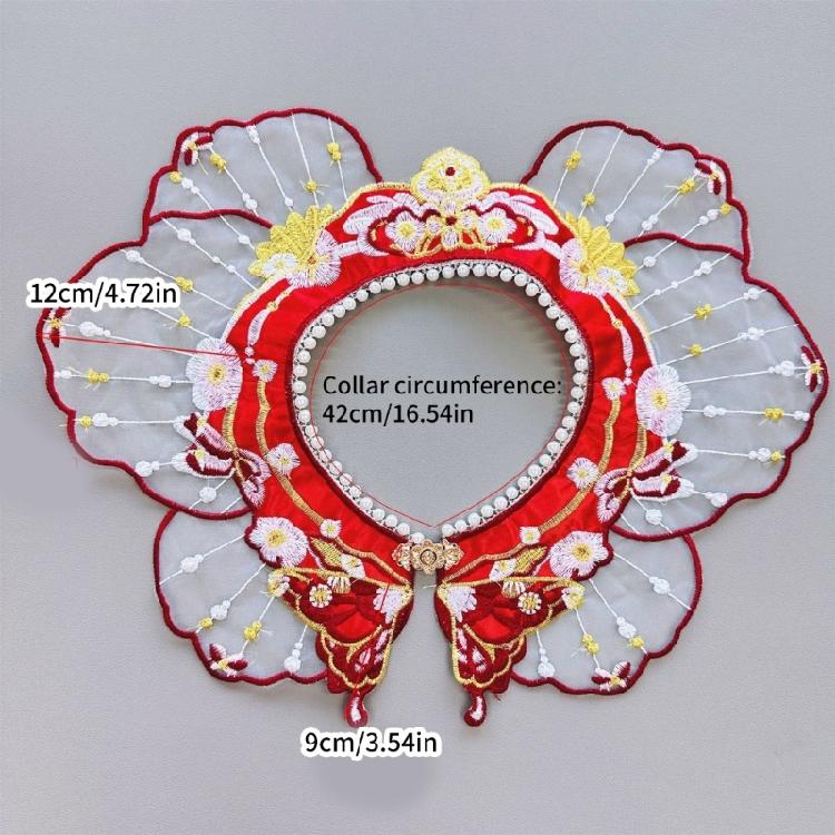 Yunjian Shawl Decorative Hanfu Floral False Collar Embroidery Detachable Collar