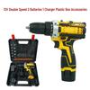 12V Dual Speed Rechargeable Handheld Drill with Lithium Battery for Household Use
