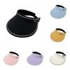 Solid Uv Color Protection Breathable Caps Adjustable Wide Brim Hats Outdoor