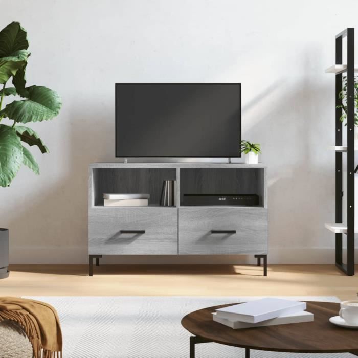 VidaXL Meuble TV Sonoma gris 80x36x50 cm Bois d'ingénierie 828978