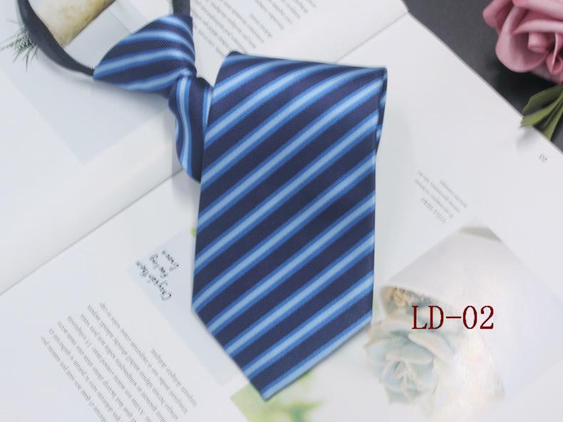 Gravata masculina com zíper para negócios, 8 cm, listras vermelhas e pretas