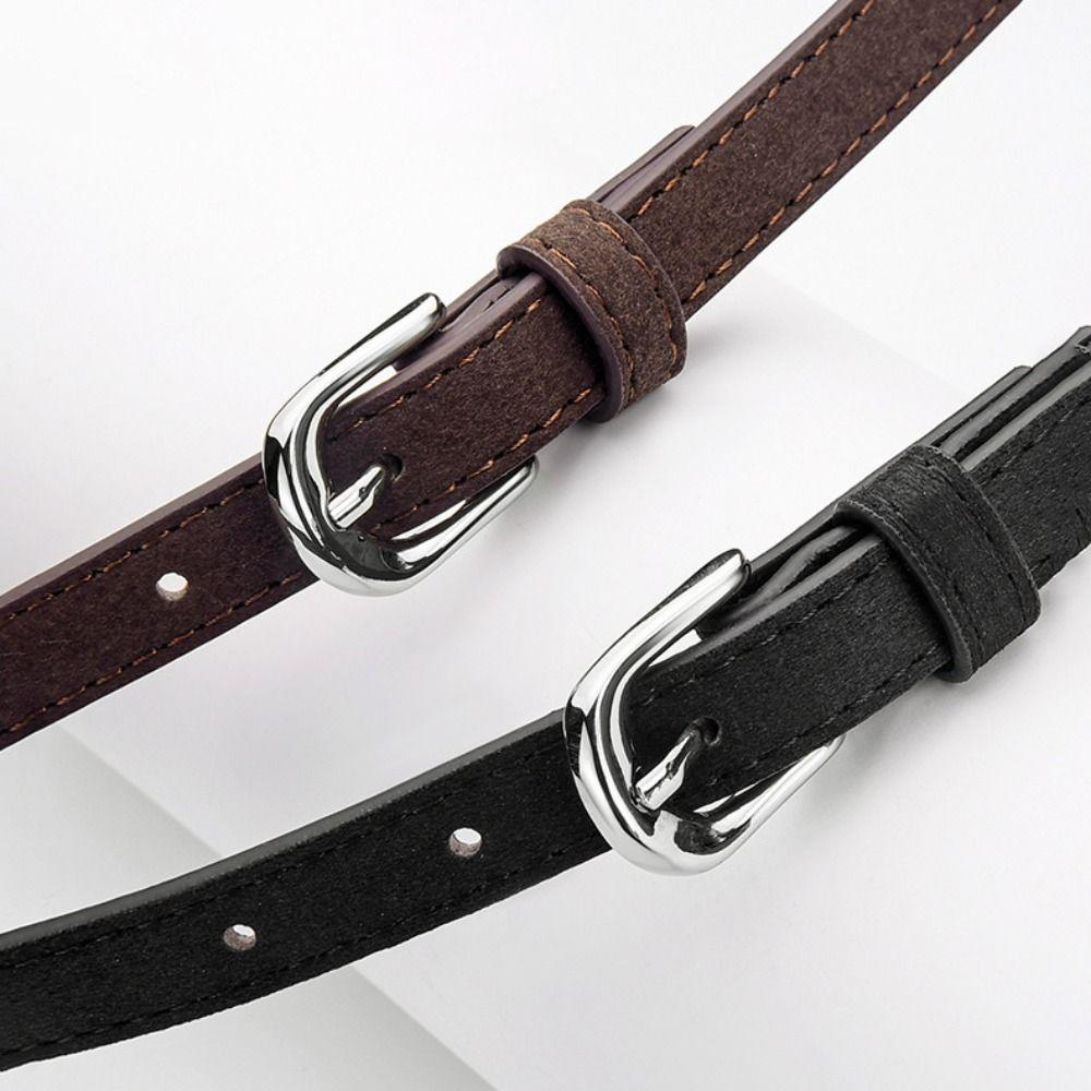 Luxury Design Business Waist Belt Casual Waistband Trendy Suede Leather Belt  For Women
