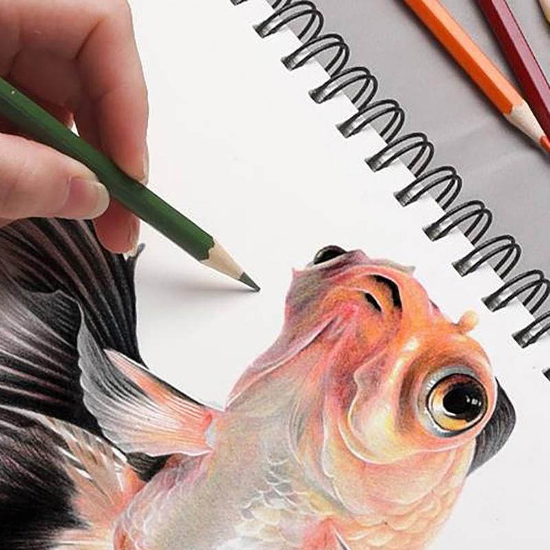 8K/16K Sketchbook Thick Paper Brown Spiral Notebook Professional Artist Graffiti Painting Book Art School Stationery