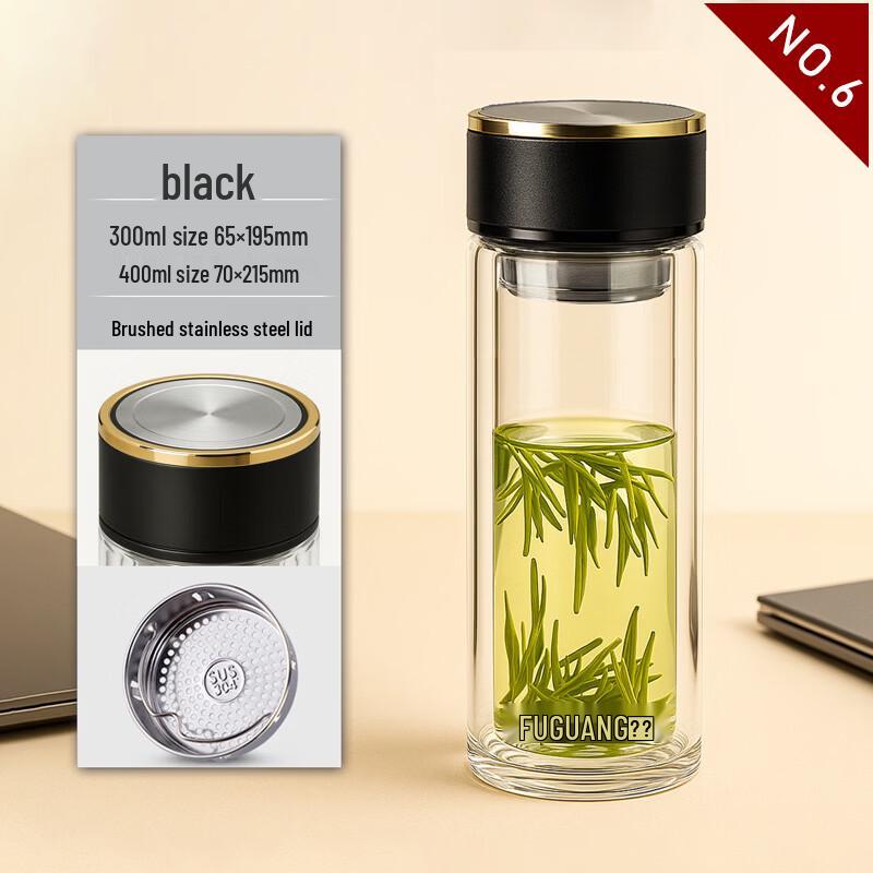 FUGUANG 300ML Double-Layer High Borosilicate Glass Cup