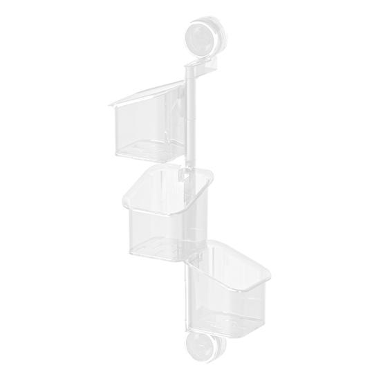Wall Mounted Kitchen Organizer Suction Cup Produce Holder Removable Rotating Storage Baskets for Kitchen Fruits Vegetables And