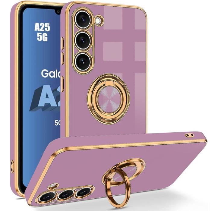 Coque de protection - PROSHOP - pour Samsung Galaxy A25 5G - Silicone hybride - Antichoc - Violet