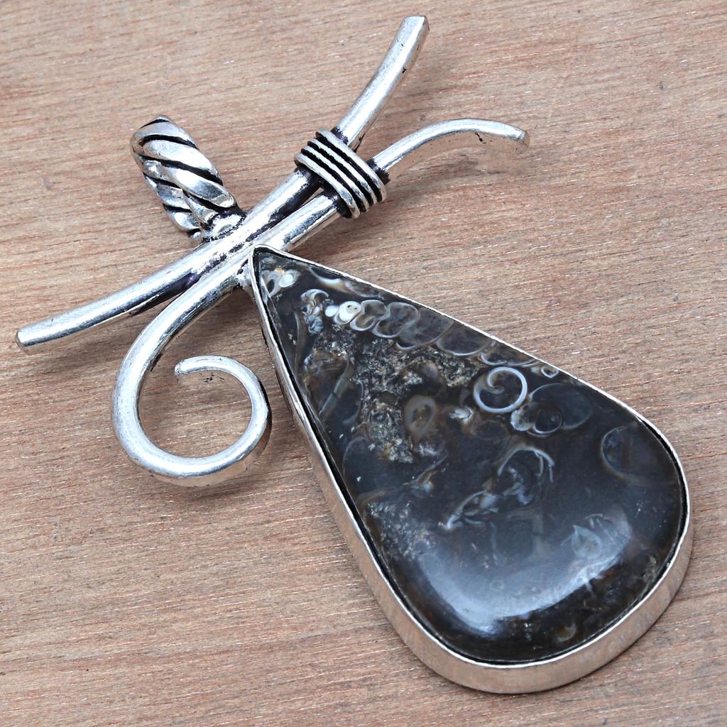 Pandantiv Jasp Turtella Piatră Prețioasă Cadou Handmade Pentru Ea Bijuterii Argint 2"