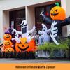 Large Halloween Pumpkin Lantern with Ghost and Spider Décor