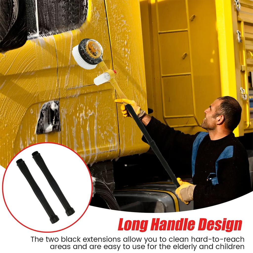 Car Wash Brush Cleaning Mop Foam Brush with Long Handle Automatic 360° Rotating Foaming Car Wash Mop Auto Accessories Tools2025