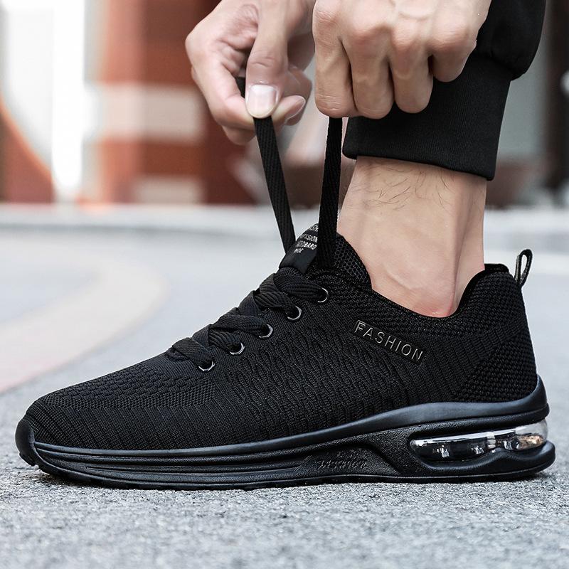 Large Size Summer New Sports Shoes Lightweight Casual Fly-woven Mesh Air Cushion Running Shoes
