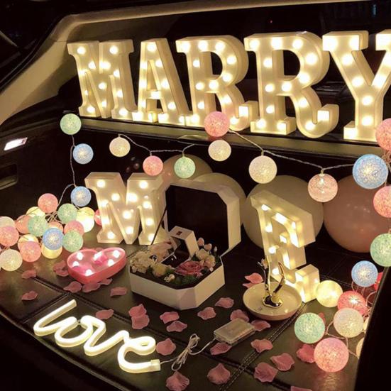 Cotton Ball String Light Waterproof Battery Powered 10/20/40 LEDs Christmas Wedding Halloween Holiday Party Decorative Fairy Lamp