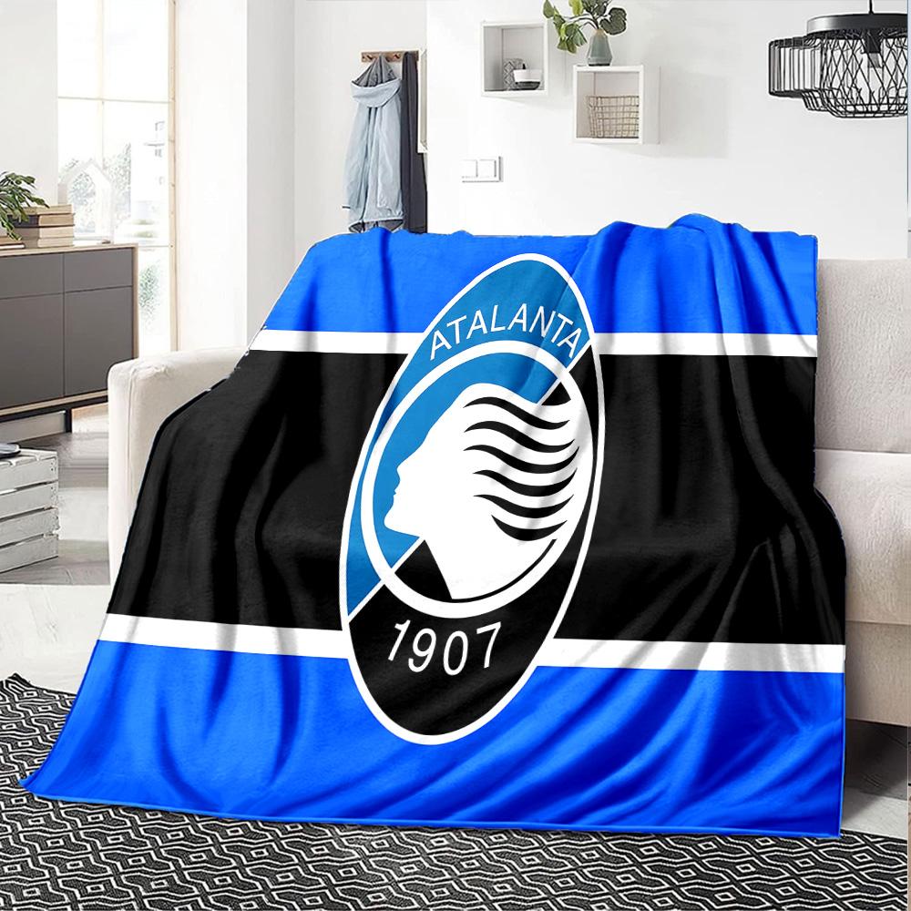 Atlanta Fc Emblem Design Flannel Blanket, Soft Polyester, Modern Design, All-Season for Camping, Travel, Gifts for holidays or birthdays