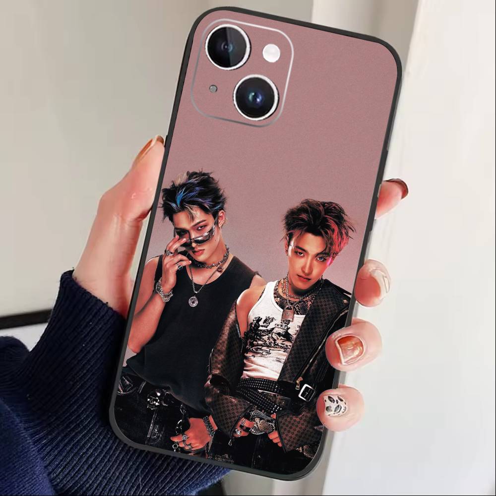 Hot O-ATEEZ Kpop Phone Case For iPhone17,16,15,14,13,12 Plus,Max Soft Silicone Black Cover iPhone12PRO