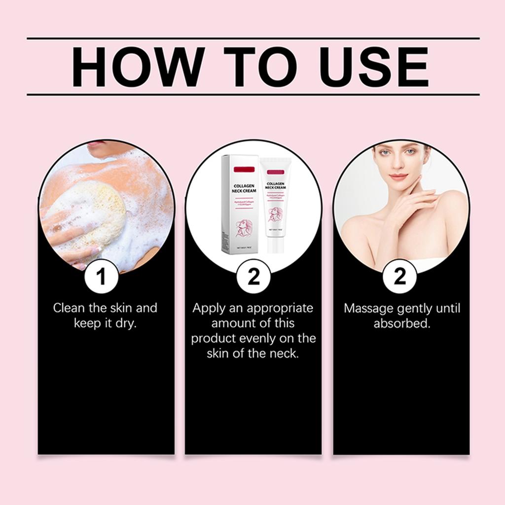 Collagen Neck Cream, Firming And Lifting Neck Cream, Firming Anti-Wrinkle Moisturizing Smooth Care Cream Neck Cream