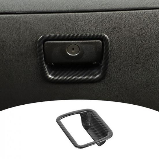 Carbon Fiber Storage Box Co-pilot Handle Cover Trim For Chevrolet Camaro 2010-15