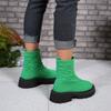 Fashion New Women Luxury Brand Plus Size Women's Boots Socks Shoes Women's Thick Bottom Casual Knitted Ankle Boots Size 36-43