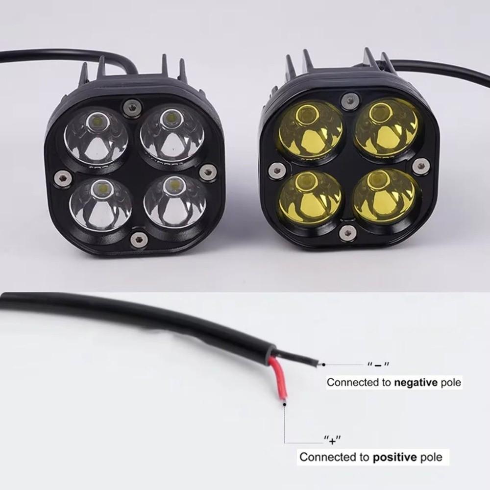 Waterproof Motorcycle Work Light White/Yellow Light Car Fog Lamp Driving Moto Spotlights  Car