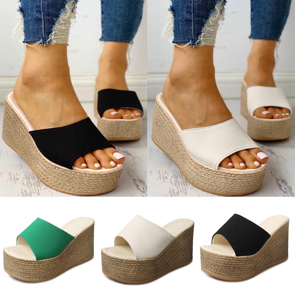 Женские шлёпанцы на высокой платформе, цвета в ассортименте – купить по ...