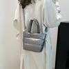Adjustable Strap Puffy Handbag Large Capacity Puffer Crossbody Bag Quilted Shoulder Bag  Casual
