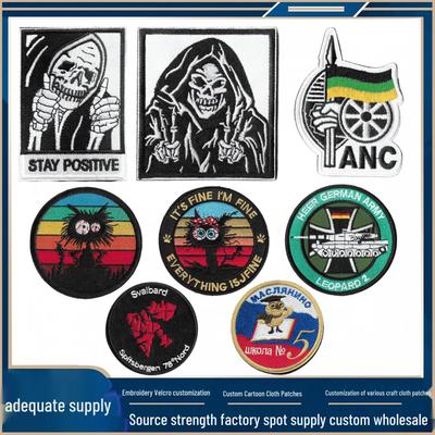 Gestreifte Katze Halloween Stickabzeichen mit Klettverschluss - Südafrika Moral Armband