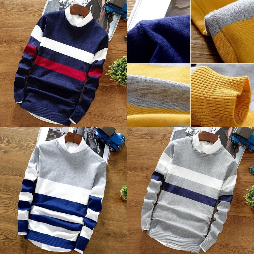 Eleganti Maglioni da Uomo Casual a Manica Lunga Lavorati a Maglia Larghi, Top per Ogni Stagione