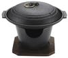 Pearl Metal Ceramic Plate, 17cm, with Lid and Stovetop, Strong Marble, Kaiseki Style, H-5362