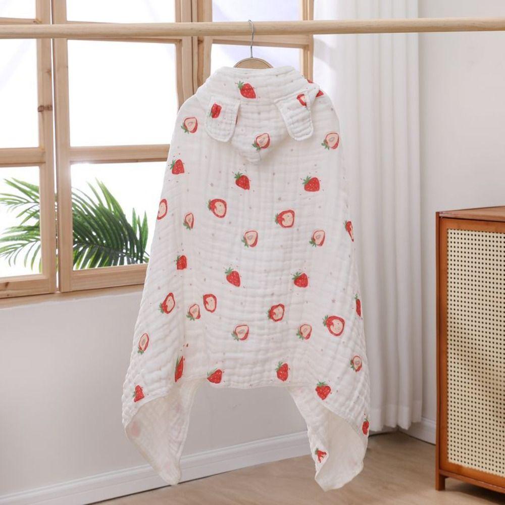 Cute Hooded Cape Towels Rabbit Sleepwear Bathrobe Cloak Cartoon Blanket Wrap  Baby