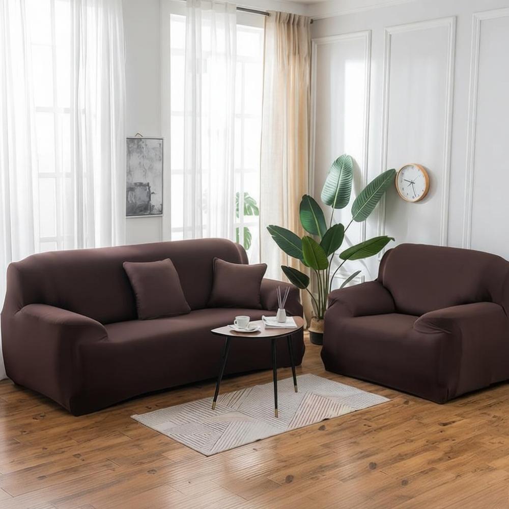Solid Color Elastic Sofa Covers for Living Room Spandex Sectional Corner Sofa Slipcovers Couch Chair Cover 1/1/1/1 Seater