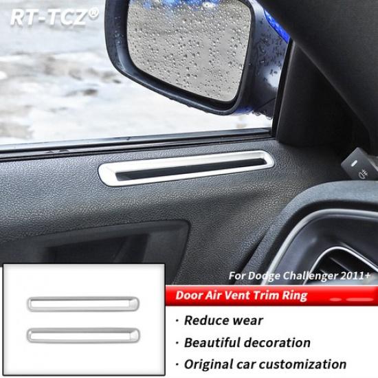 Interior Door Side Air Vent Outlet Cover Trim Decor For Dodge Charger 11+ Silver