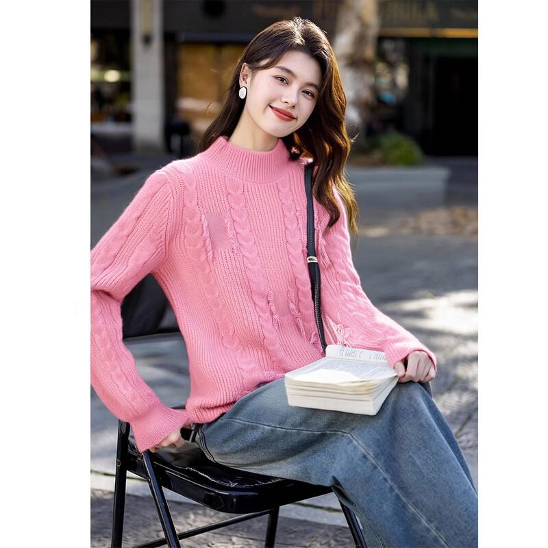 Mokana Women's Long Sleeve Stand Collar Casual Sweater