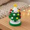 Fun Holiday Gift for Children 3D Printed Mini Dancing Christmas Tree Figurine, 360 Rotatable Interactive Figures Toy, Cute Xmas Desktop Ornament,