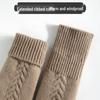 Winter Double-Layer Fleece-Lined Knitted Gloves - Thick, Warm Cycling Mittens