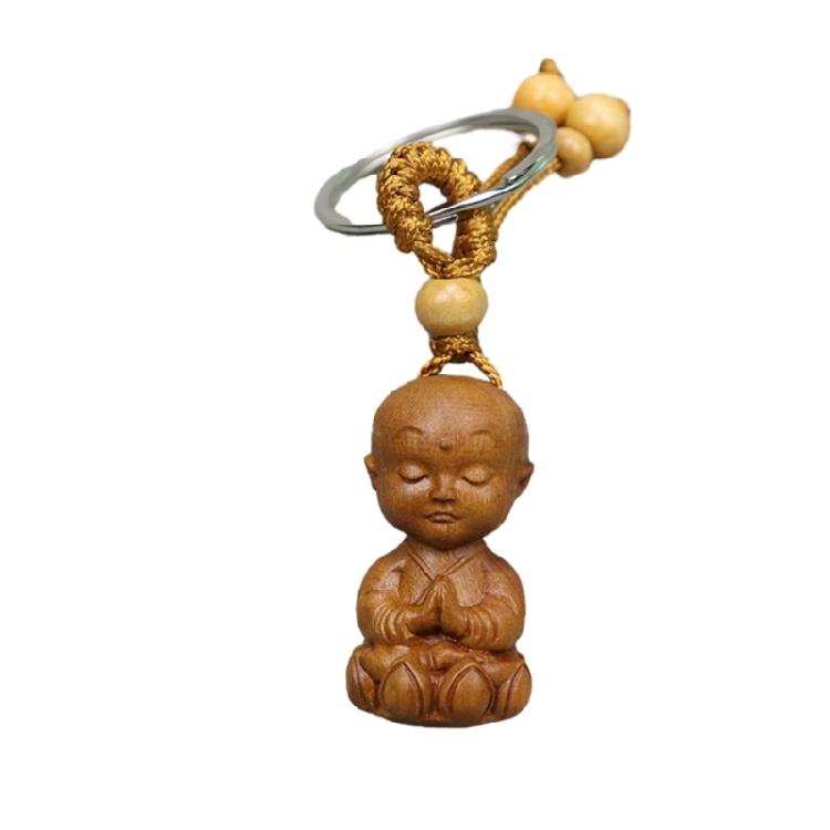 Versatile Buddhas Pendant Keychain Wealth Luck Keyring for Everyday Use