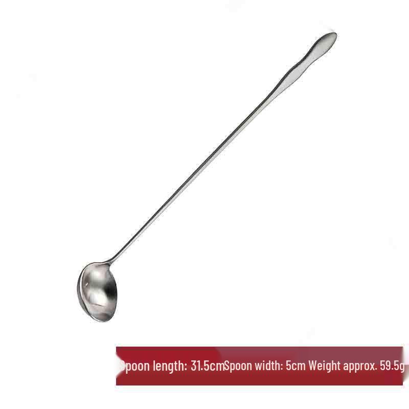 26cm Stainless Steel Gourd Handle Oil and Soup Ladle with Pointed and Round Tips