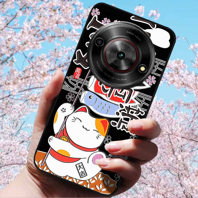 For ZTE Blade A75 5G 6.6" Cases 3D Relief Flower Soft Silicone Luxury Cover for ZTE Blade A75 5G 3D Phone Cases ZTE Blade Z2357N