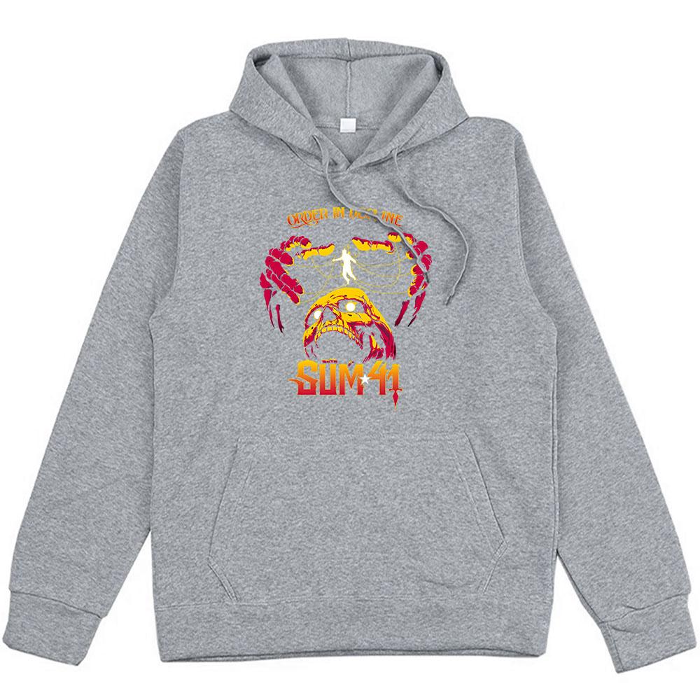 Streetwear Hip Hop Sum 41 Hoodies Skeleton Gothic Graphic Sweatshirts for Winter Casual Hooded Men/Women Pullovers Print Hoody