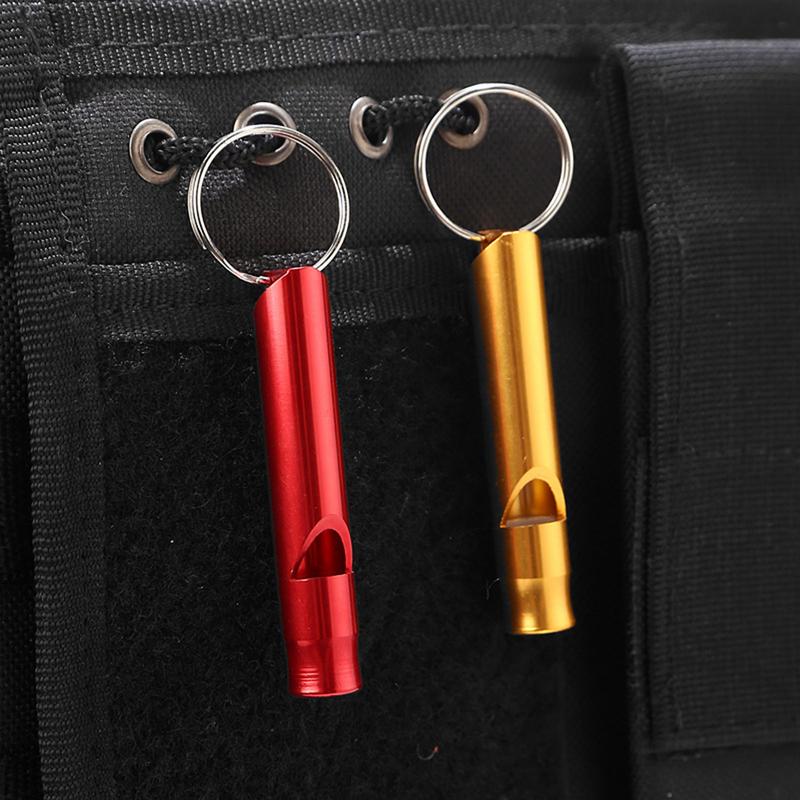 1pcs Multifunctional Aluminum Emergency Survival Whistle Keychain For Camping Hiking Outdoor Tools Training whistle