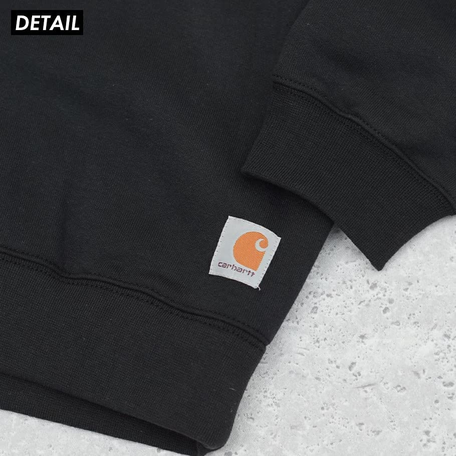 Carhartt Crew Neck Plus USA Solid Size M Men's Sweatshirt, Size, Thick, Model, Fleece-Lined, Color, Black, [Used]