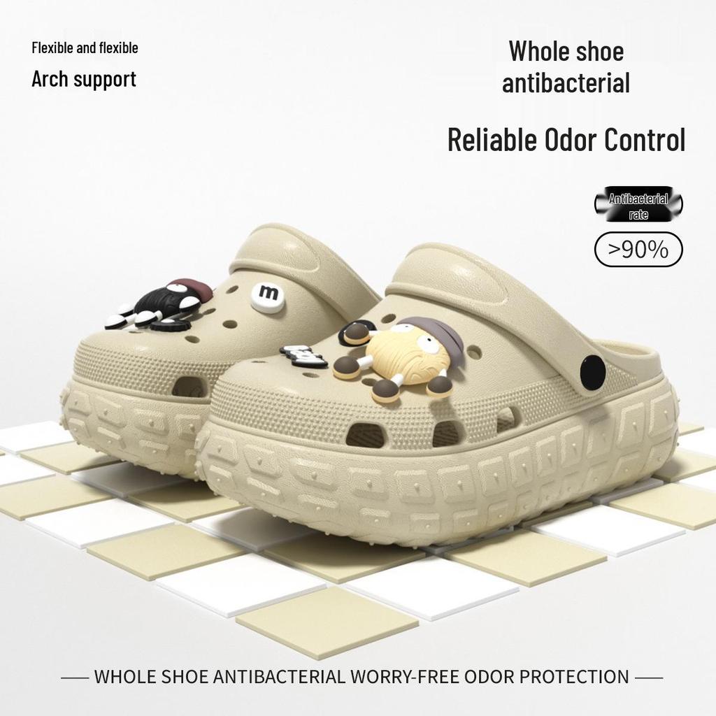 Women's Platform Clog Sandals: Non-Slip, Breathable, Wear-Resistant for Home & Beach