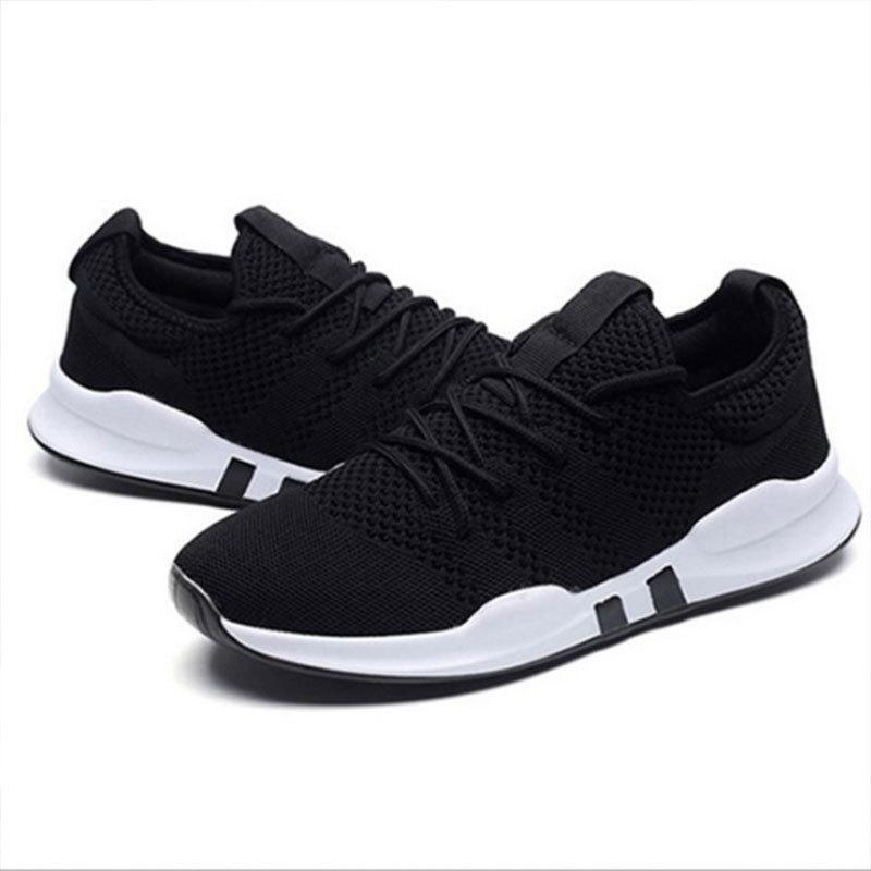 Autumn new fly-woven fashion breathable men's casual sports shoes trendy fashion running student men's shoes