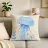 Jellyfish Marine life Cut Print Throw Pillow Cover Square Cushion Case for Living Room Bedroom Decor