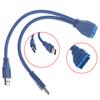 2 Port Usb 3.0 Type A Male To 20 Pin Header Male Adapter Cable Cord