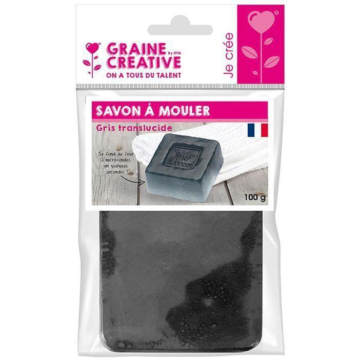 Savon à mouler - Graine créative - Translucide gris - 100 g - Sans parabène