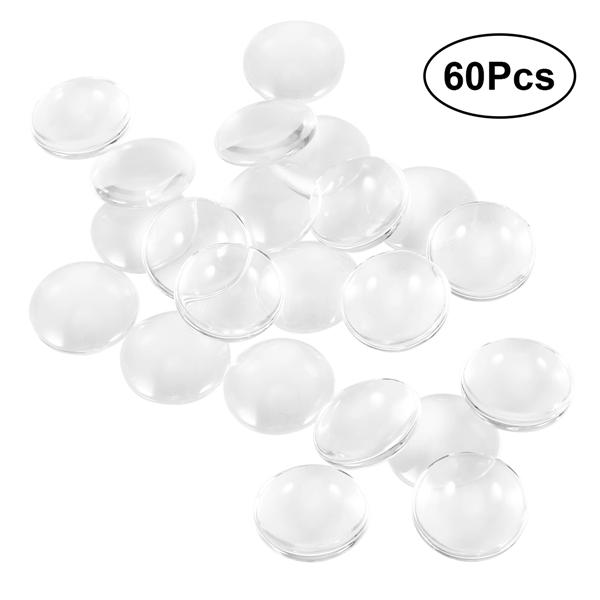 Photo Jewelry Non-calibrated Clear Round 1 inch//25mm For Pendants clear glass dome cabochon Necklaces 100 Pieces Transparent glass cabochons Rings