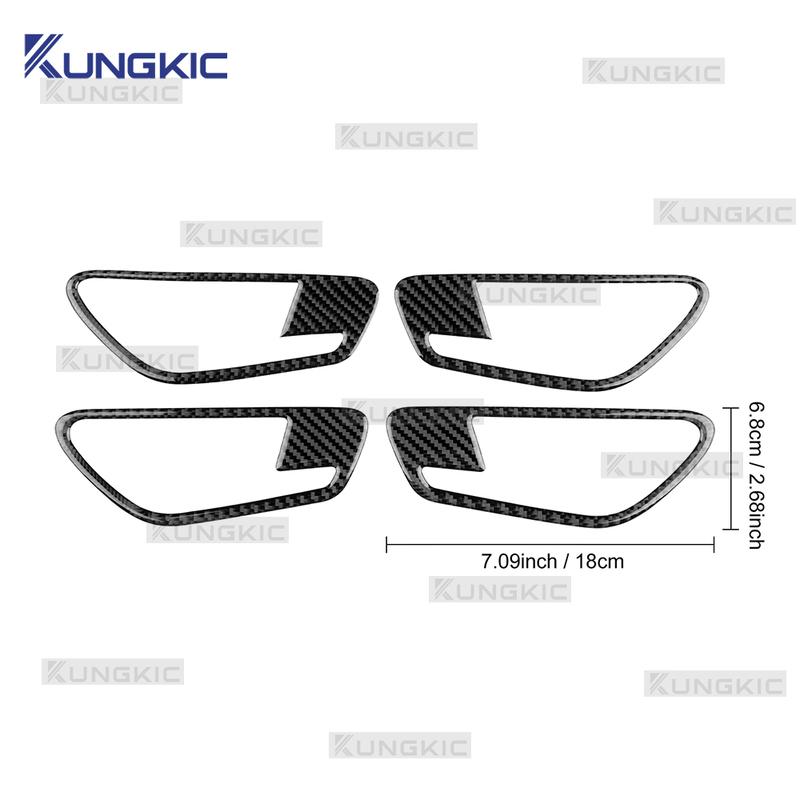 Real Soft Carbon Fiber Sticker For Hyundai Tucson NX4 2022 2023 2024 2025 2026 2027 Car Interior Door Dandle Frame Interior Trim.