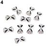 10 st Nail Art Tips klistermärken Dekor Bowknot Legering Smycken Multicolor Glitter Strass